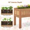 Costway Wooden Elevated Planter Box with Solid Wood Frame & Sturdy Legs Slatted Bottom